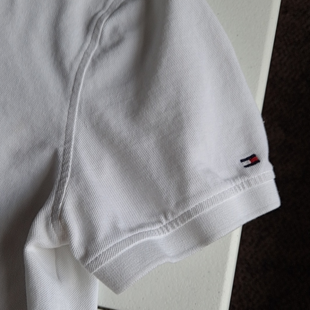 Boys Tommy Hilfiger White Polo shirt - Picture 5 of 7